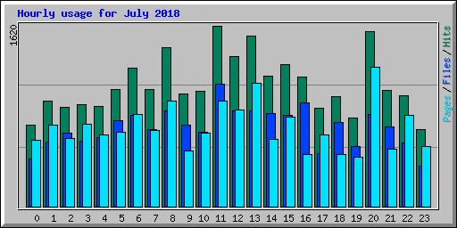 Hourly usage for July 2018